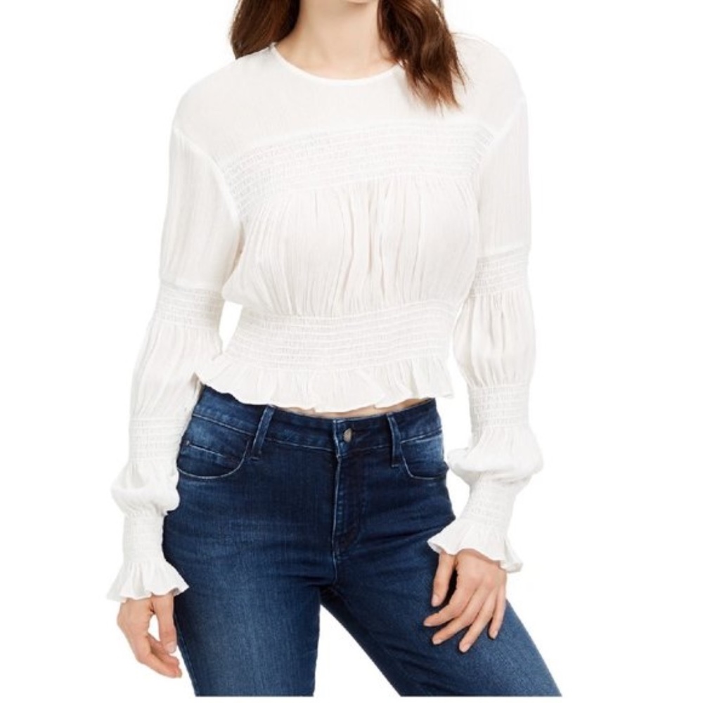 Leyden Smocked Long-Sleeve Top